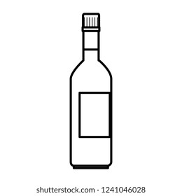 wine bottle isolated icon