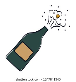 wine bottle isolated icon