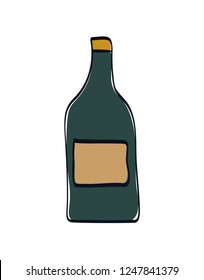 wine bottle isolated icon