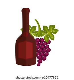 wine bottle isolated icon