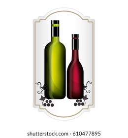 wine bottle isolated icon