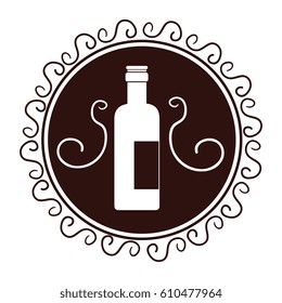 wine bottle isolated icon
