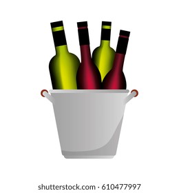 wine bottle isolated icon