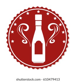 wine bottle isolated icon