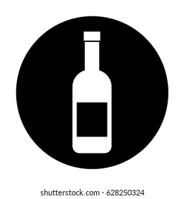 wine bottle isolated icon