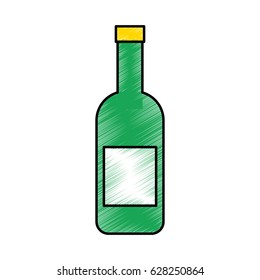 wine bottle isolated icon