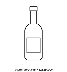 wine bottle isolated icon