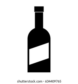 wine bottle isolated icon