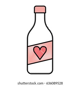 wine bottle isolated icon