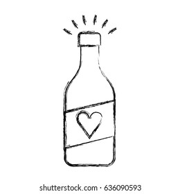 wine bottle isolated icon