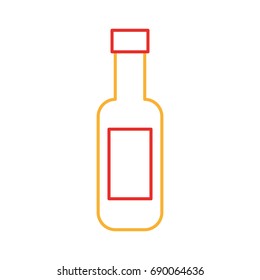 wine bottle isolated icon
