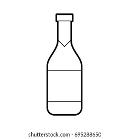 wine bottle isolated icon
