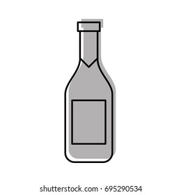 wine bottle isolated icon