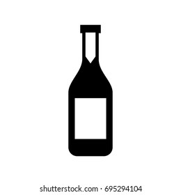 wine bottle isolated icon