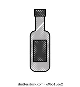 wine bottle isolated icon