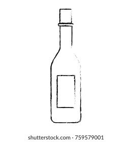 wine bottle isolated icon