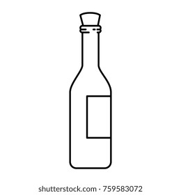 wine bottle isolated icon