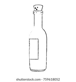 wine bottle isolated icon