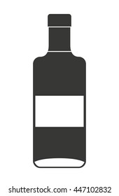 wine bottle isolated icon design, vector illustration  graphic 