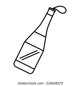 wine bottle isolated icon vector illustration design