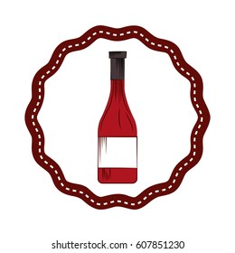 wine bottle isolated icon vector illustration design