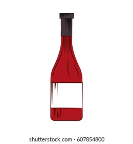 wine bottle isolated icon vector illustration design