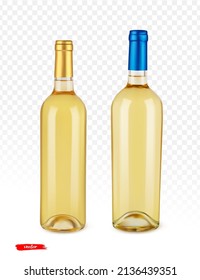 Wine bottle isolated. Mockup for your design.
