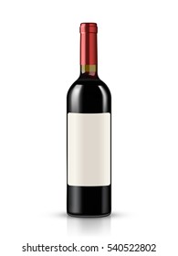 Wine bottle Isolated on white background