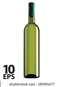 Wine bottle isolated. Vector illustration