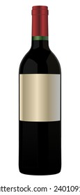Wine bottle isolated. vector illustration