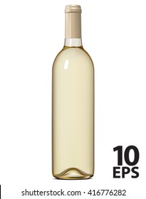 Wine bottle isolated. Vector illustration