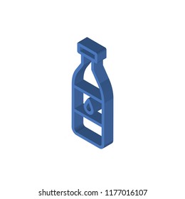 Wine bottle isometric left top view 3D icon