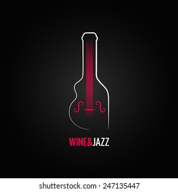 wine bottle jazz design background