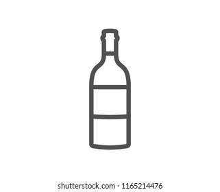 Wine bottle line icon. Merlot or Cabernet Sauvignon sign. Quality design element. Classic style. Editable stroke. Vector