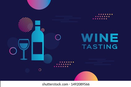 Wine bottle logo design background. 