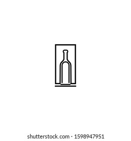 Wine bottle logo design template vector illustration