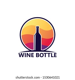 Wine Bottle Logo Template Design