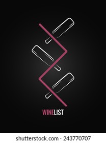 wine bottle menu design background