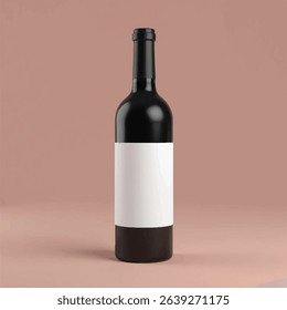 wine bottle mockup3d mockups,champagne bottle mockup with white label, realistic 3d product mockups,glass bottle,white background,withoutbackground,ice cubes,multiple productsgolden champagne red wine