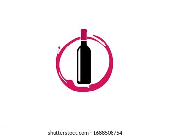 VECTOR DE LOGOTIPO MODERNO DEL FRASCO DE VINOS EPS 10