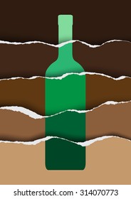 wine bottle on a brown background
