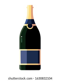 wine bottle on white background vector illustration design
