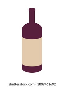 botella de vino sobre el diseño del vector de fondo blanco