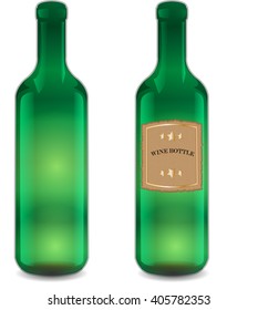 wine bottle on a white background