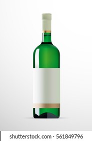 wine bottle on a white background