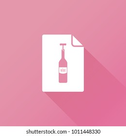 wine bottle and wine opener icon