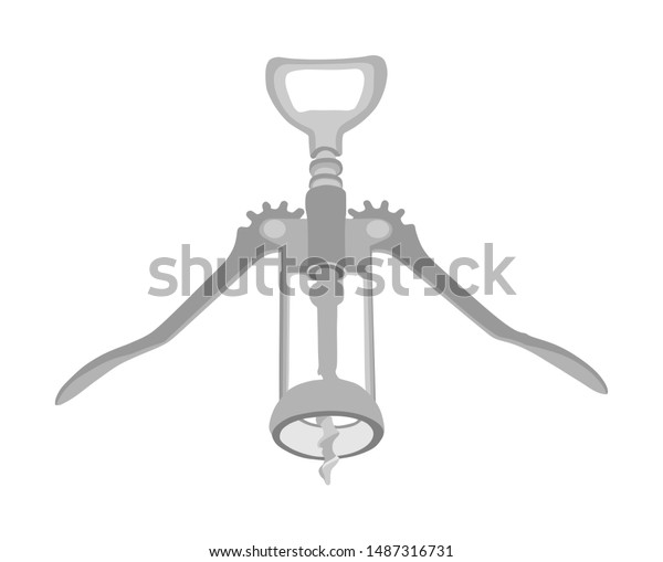 Wine Bottle Opener Vector Illustration Isolated Stock Vector Royalty Free 1487316731