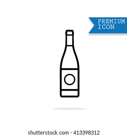Wine bottle outline icon