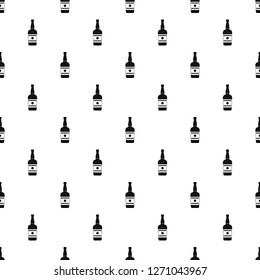 Wine bottle pattern vector seamless repeating for any web design