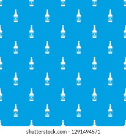 Wine bottle pattern vector seamless blue repeat for any use